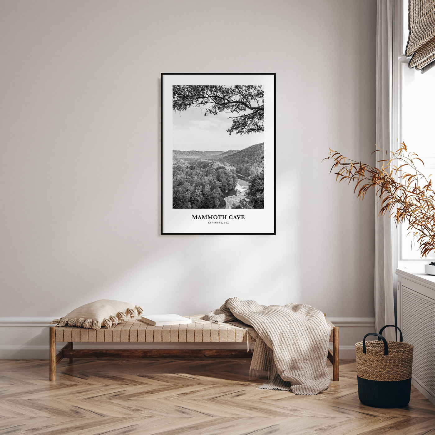 Mammoth Cave Portrait B&W Poster