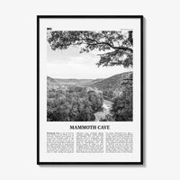 Mammoth Cave Print Black and White, Mammoth Cave Wall Art, Mammoth Cave Poster, Mammoth Cave Photo, Mammoth Cave Wall Décor, Kentucky, USA