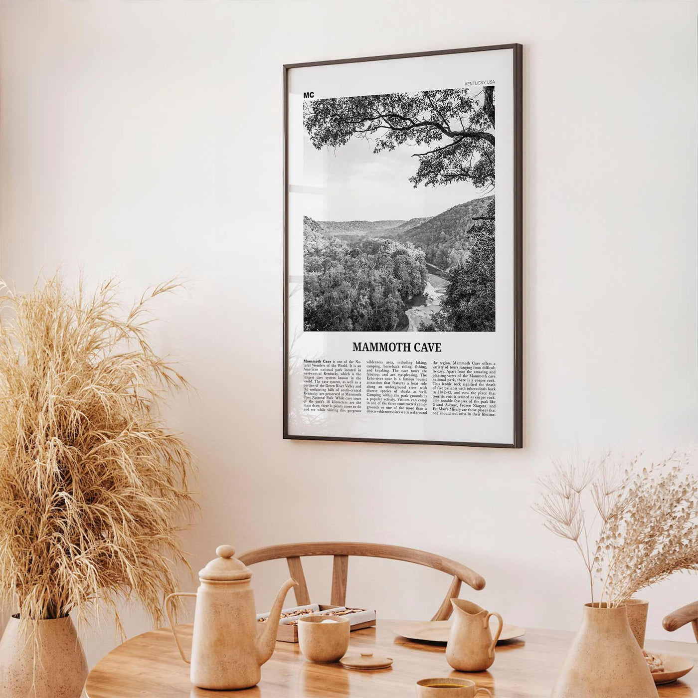 Mammoth Cave Print Black and White, Mammoth Cave Wall Art, Mammoth Cave Poster, Mammoth Cave Photo, Mammoth Cave Wall Décor, Kentucky, USA