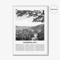 Mammoth Cave Print Black and White, Mammoth Cave Wall Art, Mammoth Cave Poster, Mammoth Cave Photo, Mammoth Cave Wall Décor, Kentucky, USA