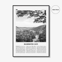 Mammoth Cave Print Black and White, Mammoth Cave Wall Art, Mammoth Cave Poster, Mammoth Cave Photo, Mammoth Cave Wall Décor, Kentucky, USA