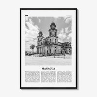 Managua Print Black and White, Managua Wall Art, Managua Poster, Managua Photo, Managua Wall Décor, Nicaragua