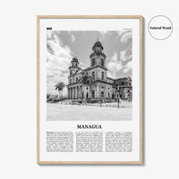 Managua Print Black and White, Managua Wall Art, Managua Poster, Managua Photo, Managua Wall Décor, Nicaragua