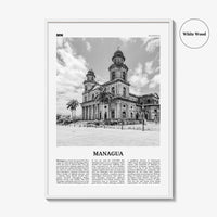 Managua Print Black and White, Managua Wall Art, Managua Poster, Managua Photo, Managua Wall Décor, Nicaragua