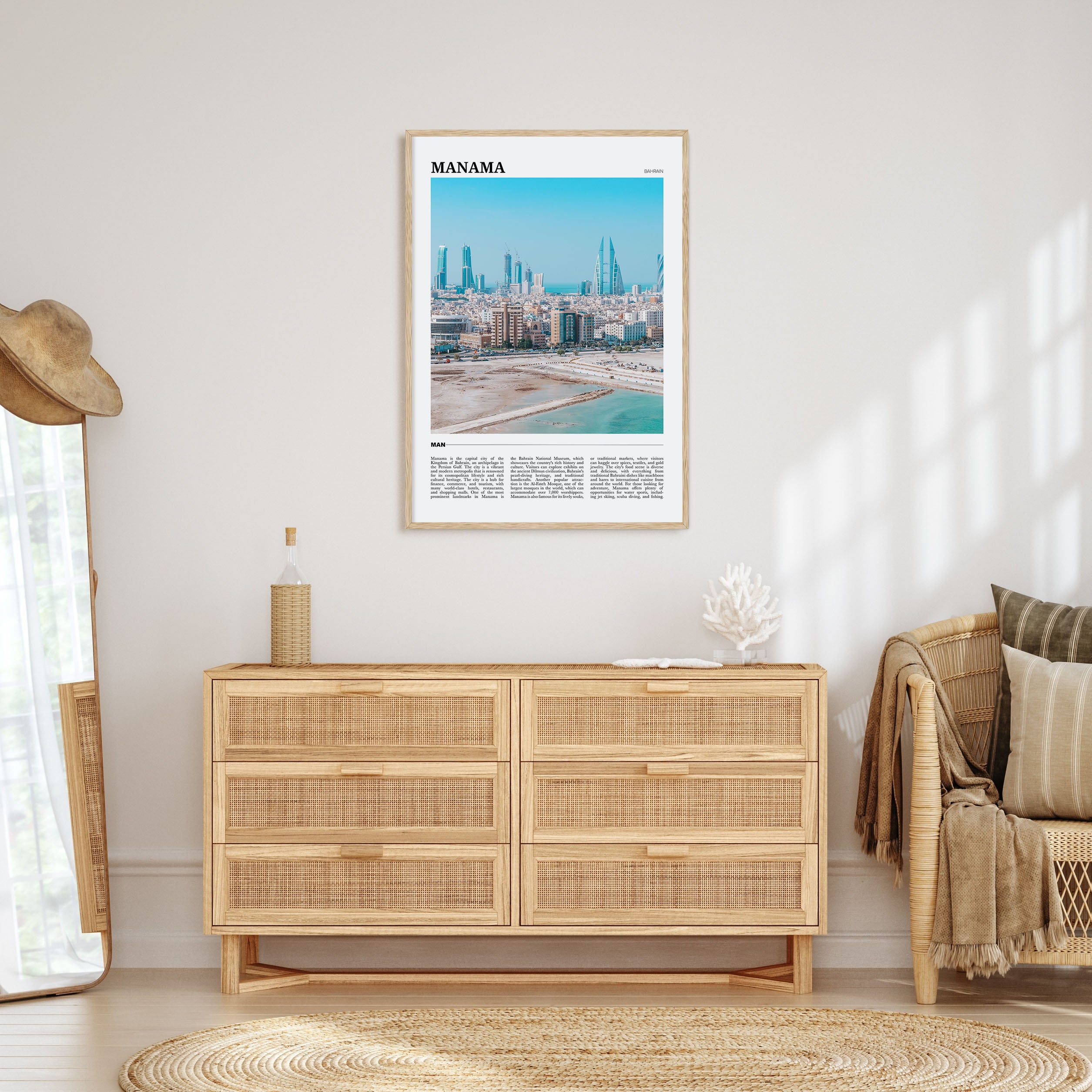 Manama Travel Color Poster