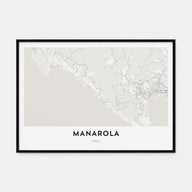 Manarola Map Landscape Poster