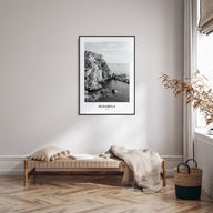 Manarola Portrait B&W Poster