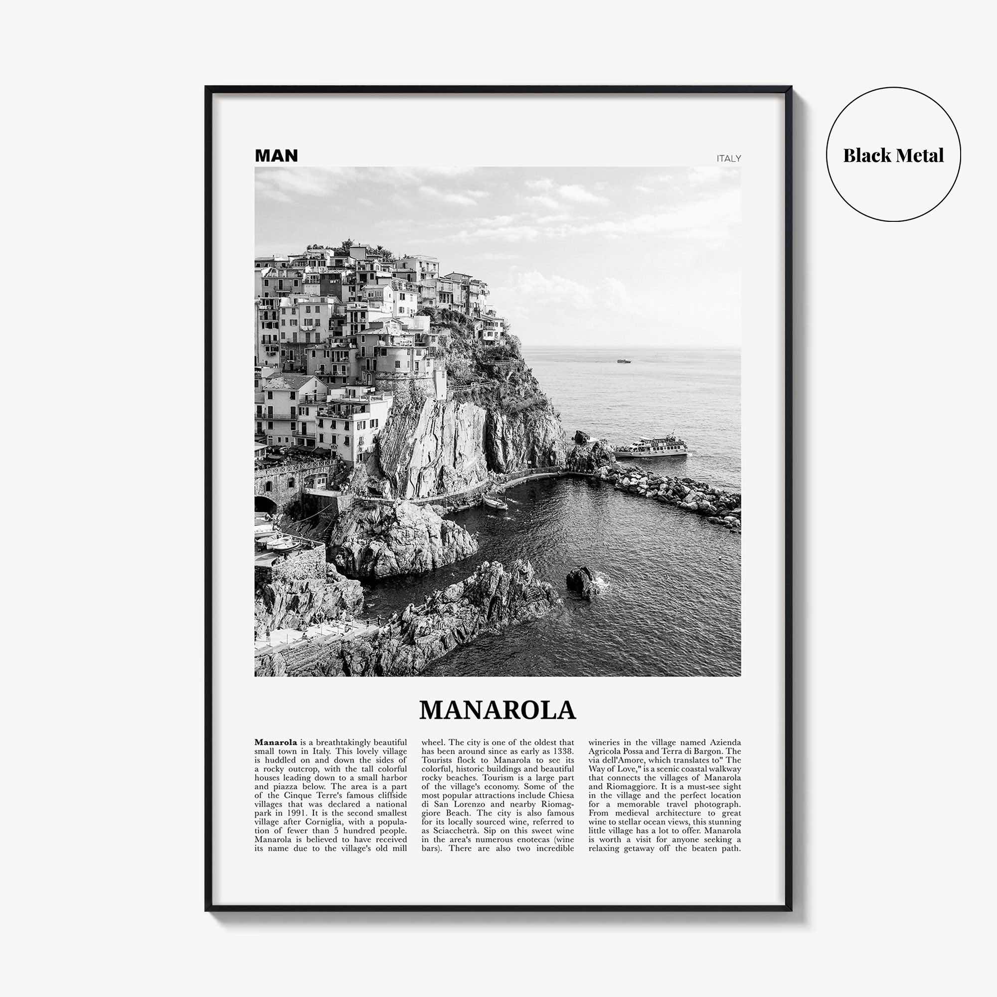 Manarola Print Black and White, Manarola Wall Art, Manarola Poster, Manarola Photo, Manarola Wall Décor, Liguria, Italy, Italia