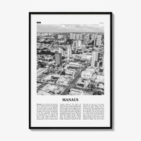 Manaus Print Black and White, Manaus Wall Art, Manaus Poster, Manaus Photo, Manaus Wall Décor, Manaus Map, Brazil
