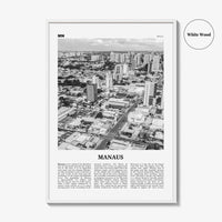 Manaus Print Black and White, Manaus Wall Art, Manaus Poster, Manaus Photo, Manaus Wall Décor, Manaus Map, Brazil