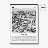 Manaus Print Black and White, Manaus Wall Art, Manaus Poster, Manaus Photo, Manaus Wall Décor, Manaus Map, Brazil