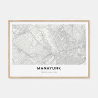 Manayunk Map Landscape Poster