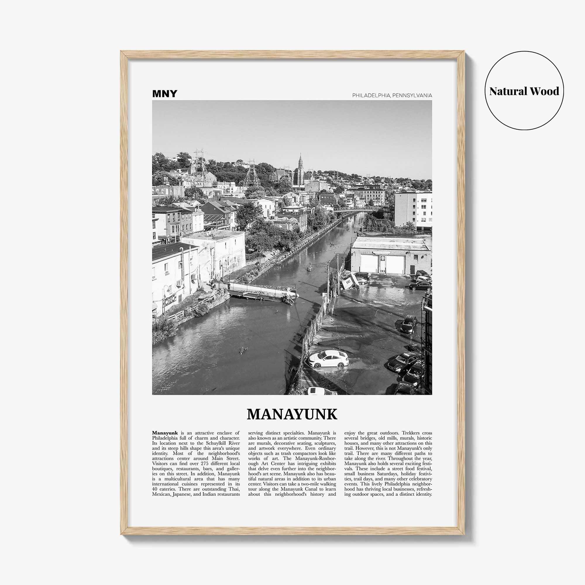 Manayunk Print Black and White, Manayunk Wall Art, Manayunk Poster, Manayunk Photo, Manayunk Map, Manayunk Decor, Philadelphia, Pennsylvania