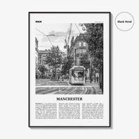 Manchester Print Black and White England No 1, Manchester Wall Art, Manchester Poster, Manchester Photo, UK, United Kingdom