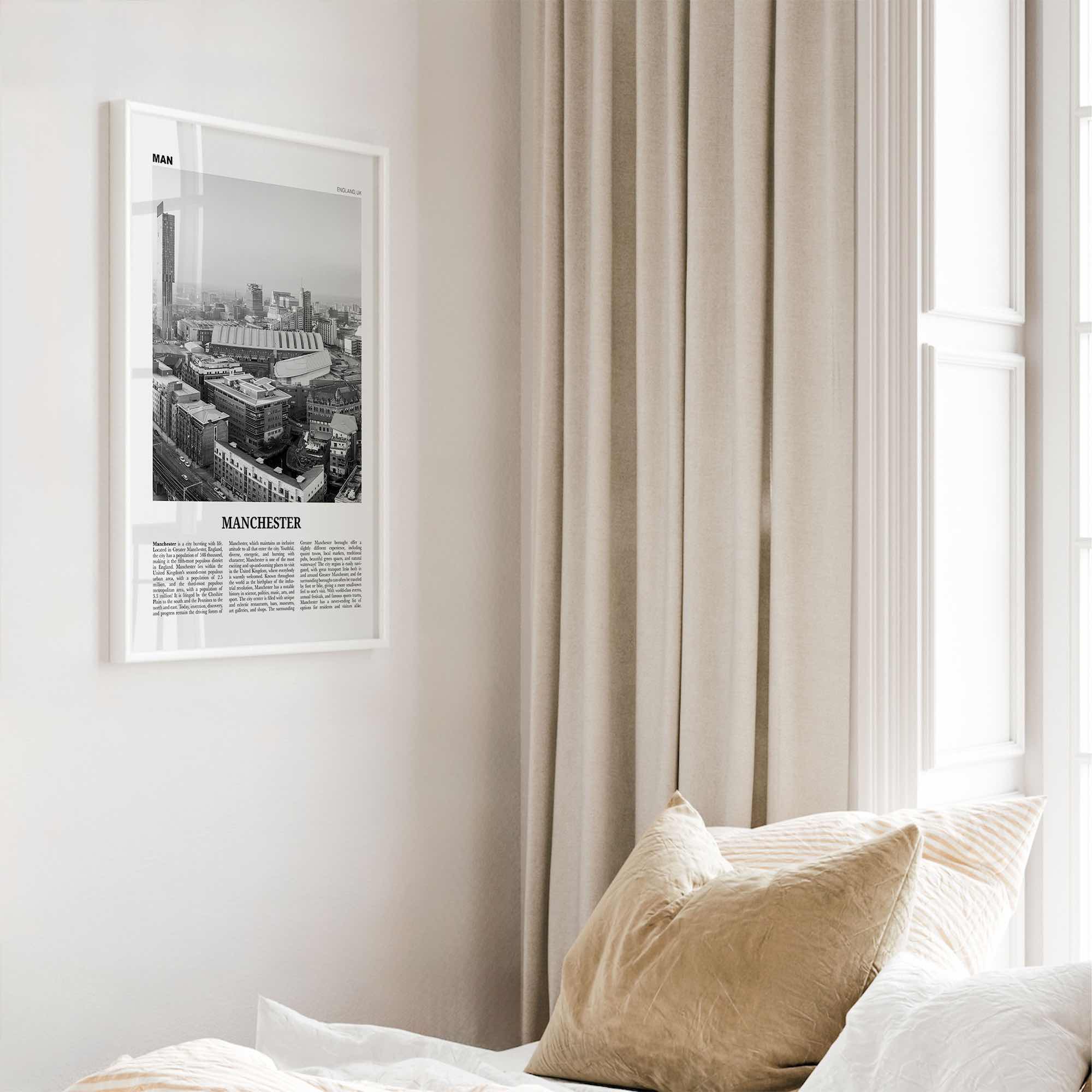 Manchester Print Black and White England No 2, Manchester Wall Art, Manchester Poster, Manchester Photo, UK, United Kingdom