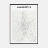 Manchester, New Hampshire Map Portrait Poster
