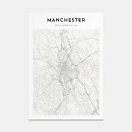 Manchester, New Hampshire Map Portrait Poster