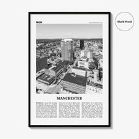 Manchester Print Black and White New Hampshire, Manchester Wall Art, Manchester Poster, Manchester Photo, USA, United States