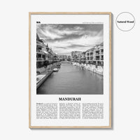 Mandurah Print Black and White, Mandurah Wall Art, Mandurah Poster, Mandurah Photo, Mandurah Wall Décor, Mandurah Map, Australia