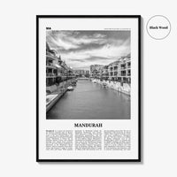 Mandurah Print Black and White, Mandurah Wall Art, Mandurah Poster, Mandurah Photo, Mandurah Wall Décor, Mandurah Map, Australia