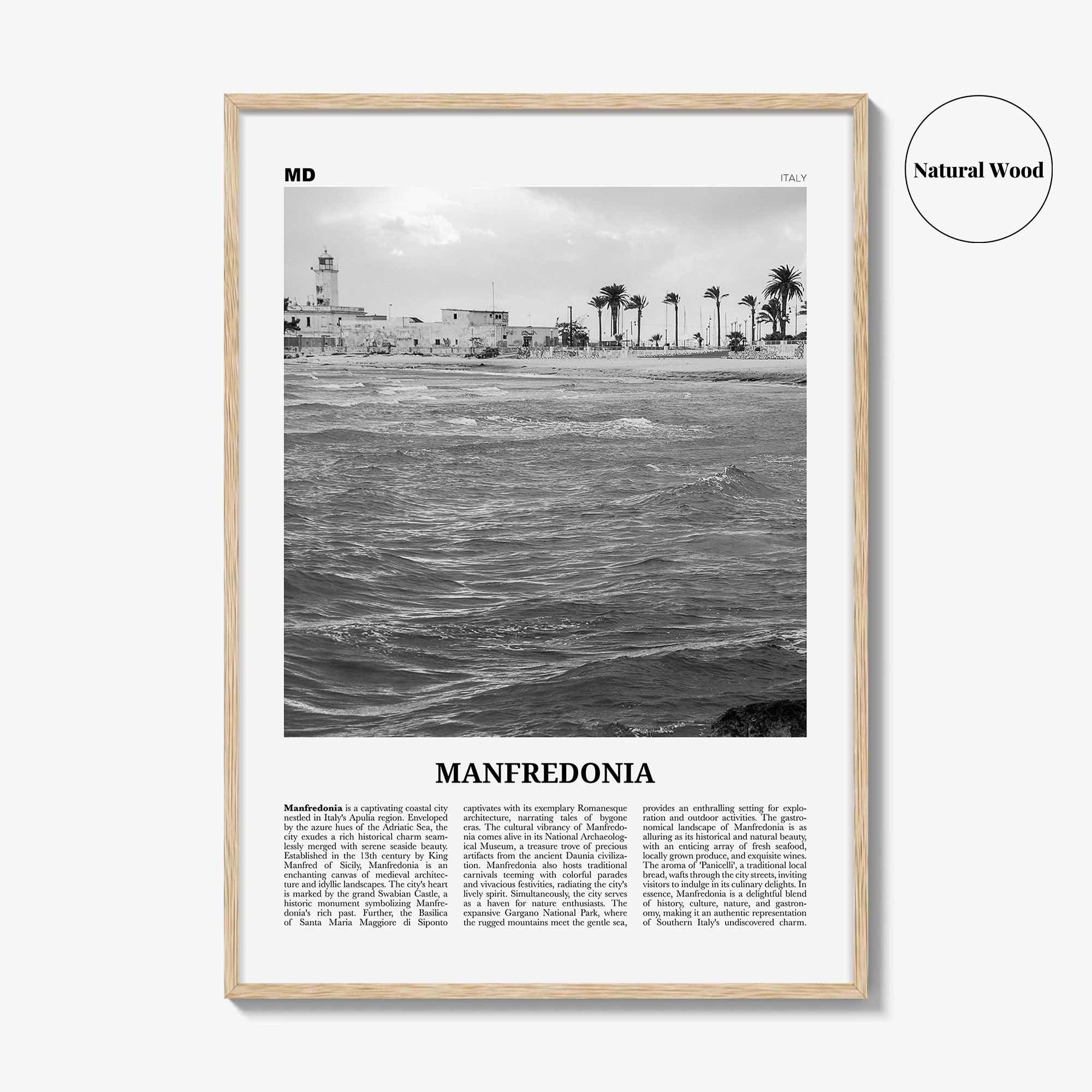 Manfredonia Print Black and White, Manfredonia Wall Art, Manfredonia Poster, Manfredonia Photo, Manfredonia Wall Décor, Manfredonia, Italy