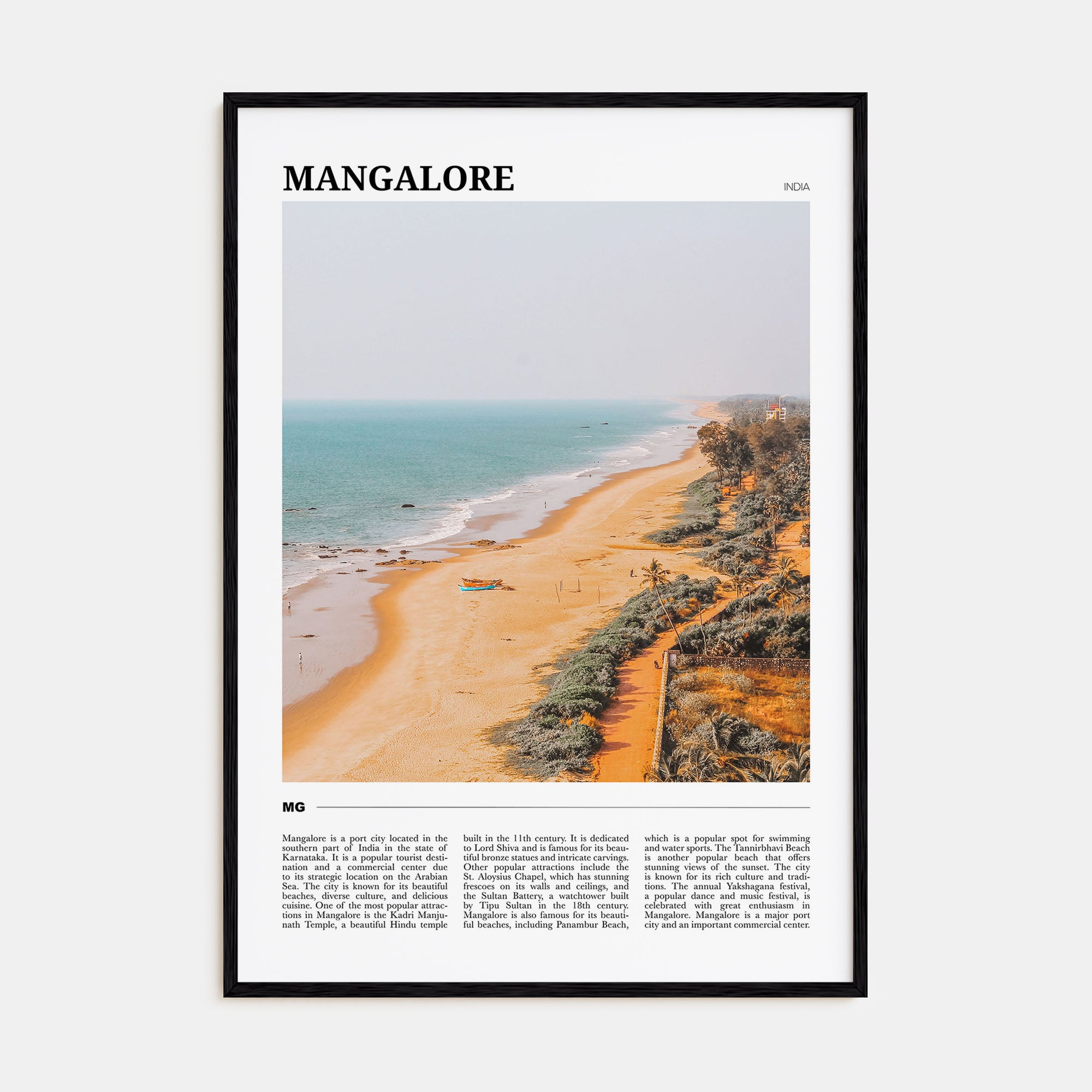 Mangalore Travel Color Poster