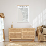 Manhattan Beach Map Portrait Poster