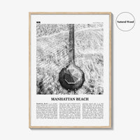 Manhattan Beach Print Black and White, Manhattan Beach Wall Art, Manhattan Beach Poster, Manhattan Beach Photo, California USA United States