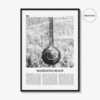 Manhattan Beach Print Black and White, Manhattan Beach Wall Art, Manhattan Beach Poster, Manhattan Beach Photo, California USA United States