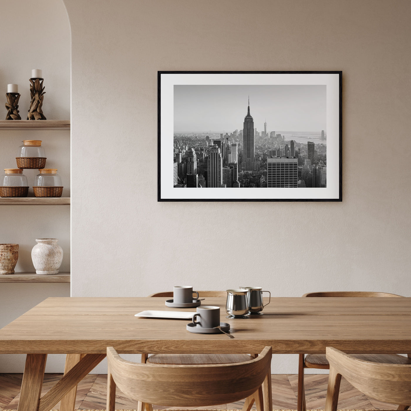 Manhattan Landscape B&W Poster