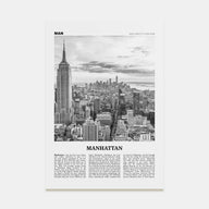 Manhattan Travel B&W Poster