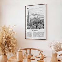 Manhattan Print Black and White, Manhattan Wall Art, Manhattan Poster, Manhattan Photo, New York, USA, United States, North America
