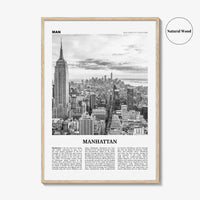 Manhattan Print Black and White, Manhattan Wall Art, Manhattan Poster, Manhattan Photo, New York, USA, United States, North America