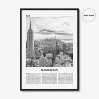 Manhattan Print Black and White, Manhattan Wall Art, Manhattan Poster, Manhattan Photo, New York, USA, United States, North America