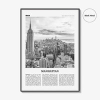 Manhattan Print Black and White, Manhattan Wall Art, Manhattan Poster, Manhattan Photo, New York, USA, United States, North America