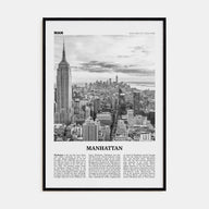 Manhattan Travel B&W Poster