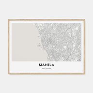 Manila Map Landscape Poster
