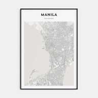Manila Map Portrait Poster