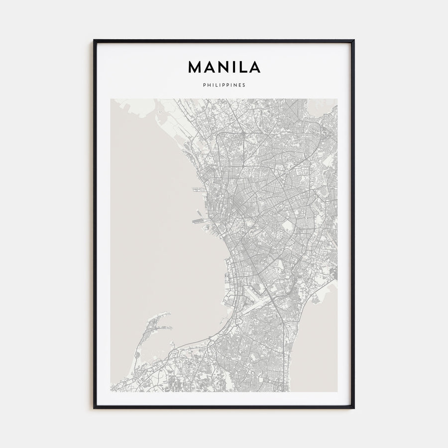 Manila Map Portrait Poster