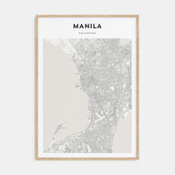 Manila Map Portrait Poster