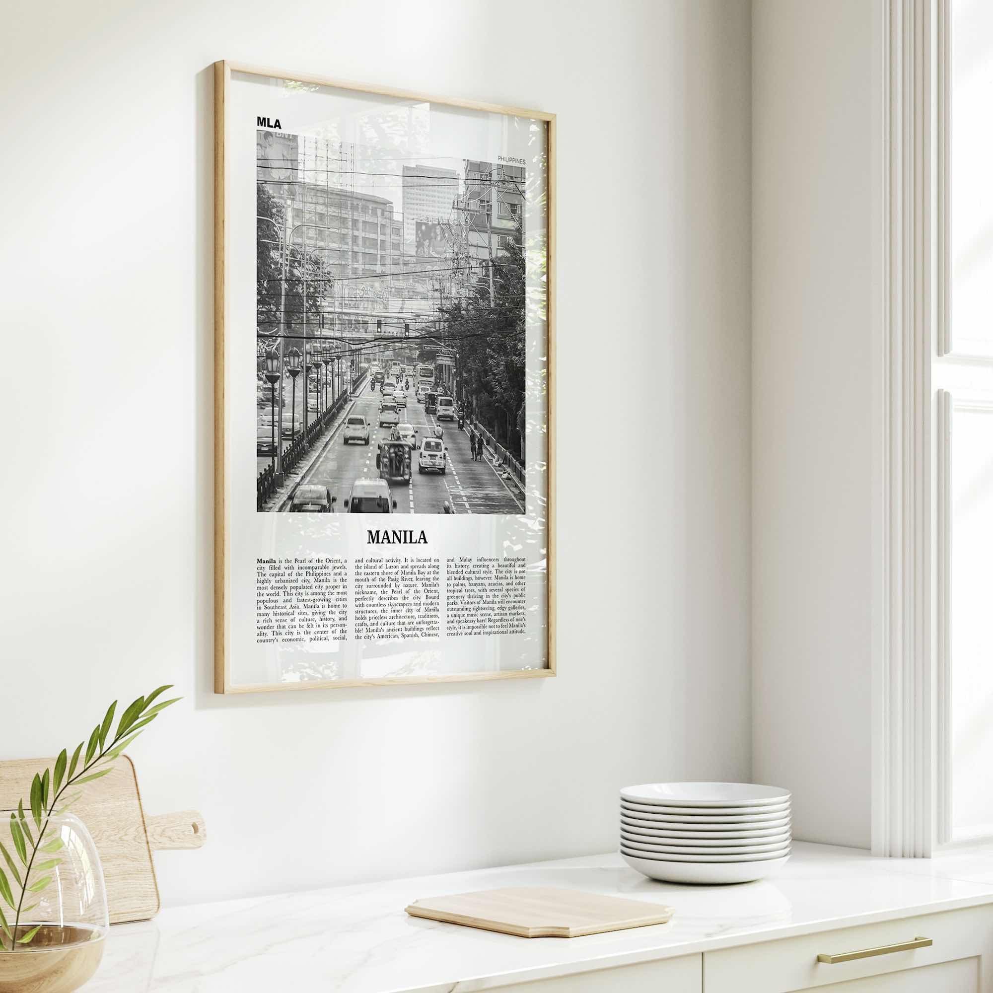 Manila Print Black and White No 1, Manila Wall Art, Manila Poster, Manila Photo, Manila Wall Decor, Philippines, Lungsod ng Maynilà, Asia