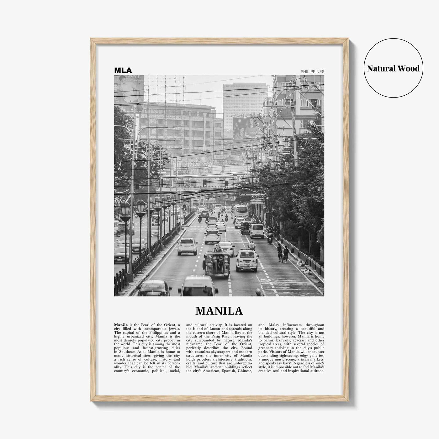 Manila Print Black and White No 1, Manila Wall Art, Manila Poster, Manila Photo, Manila Wall Decor, Philippines, Lungsod ng Maynilà, Asia