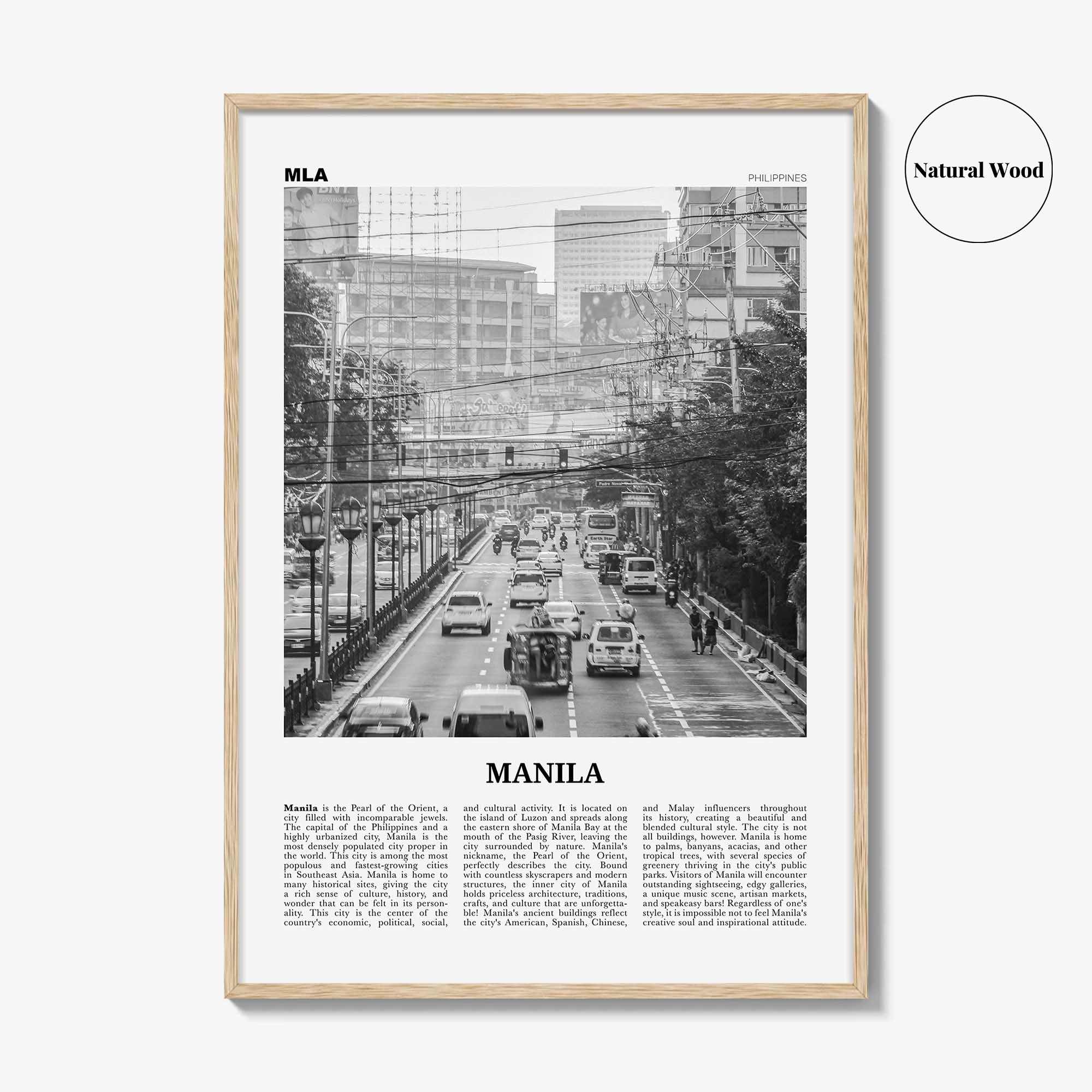 Manila Print Black and White No 1, Manila Wall Art, Manila Poster, Manila Photo, Manila Wall Decor, Philippines, Lungsod ng Maynilà, Asia