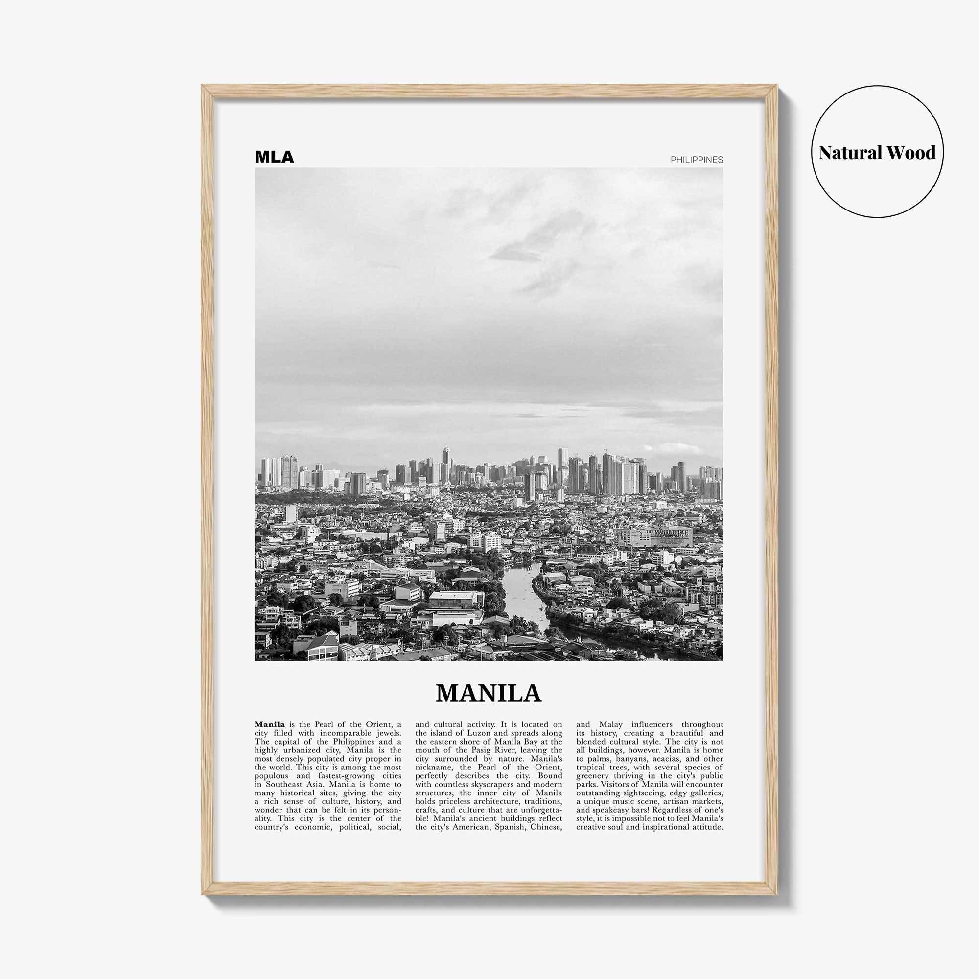 Manila Print Black and White No 2, Manila Wall Art, Manila Poster, Manila Photo, Manila Wall Decor, Philippines, Lungsod ng Maynilà, Asia