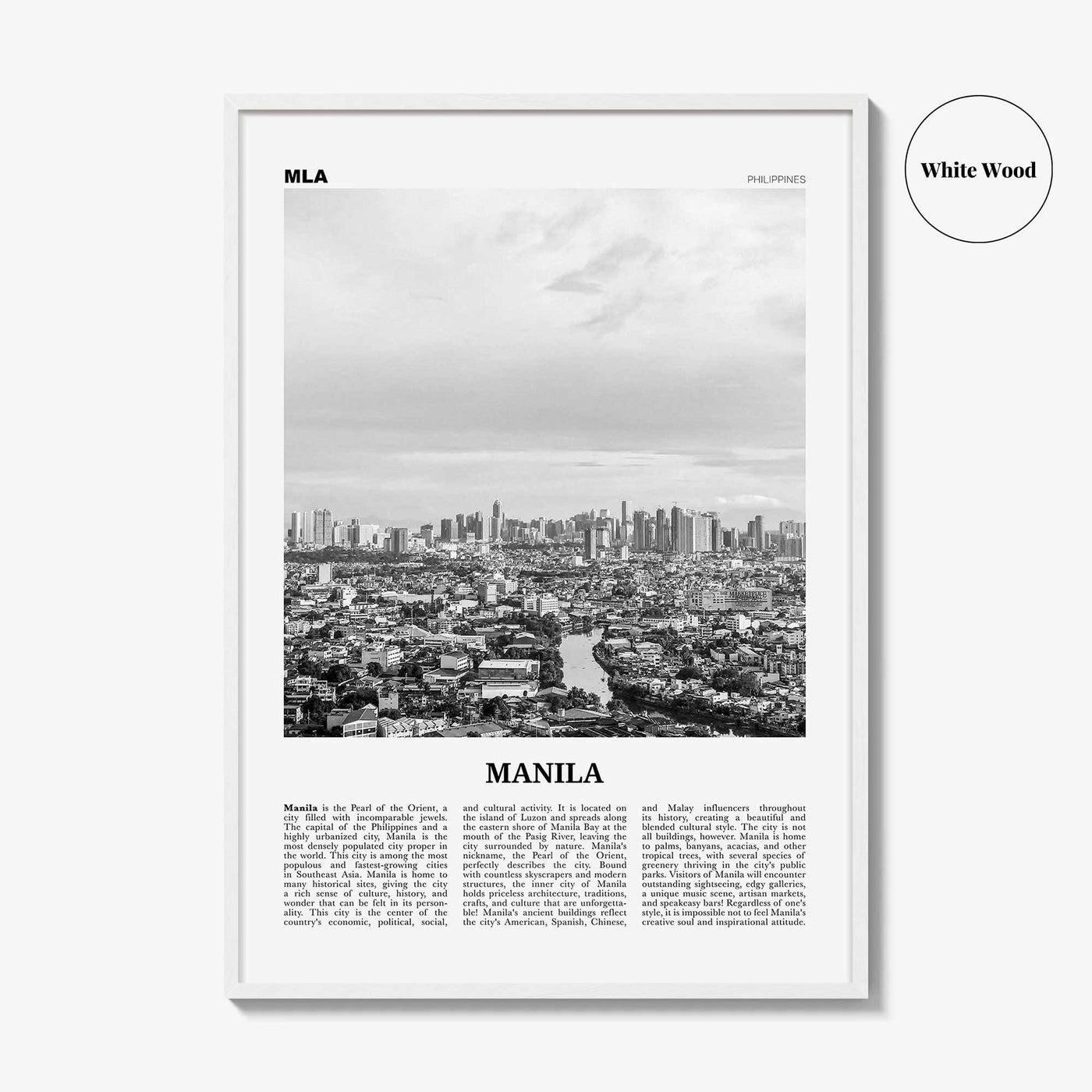 Manila Print Black and White No 2, Manila Wall Art, Manila Poster, Manila Photo, Manila Wall Decor, Philippines, Lungsod ng Maynilà, Asia