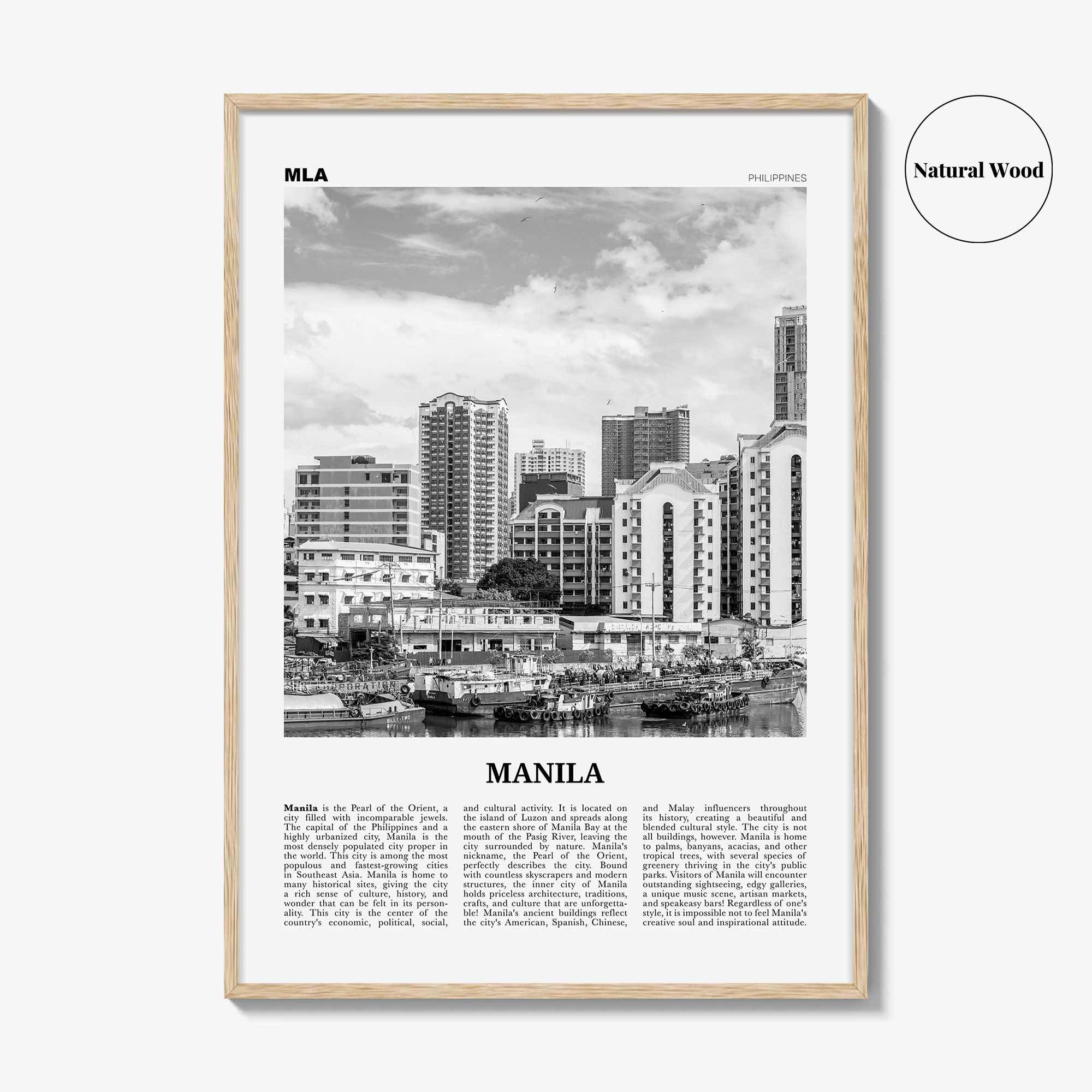 Manila Print Black and White No 3, Manila Wall Art, Manila Poster, Manila Photo, Manila Wall Decor, Philippines, Lungsod ng Maynilà, Asia