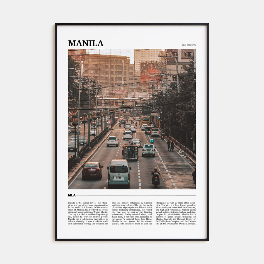 Manila Travel Color Poster