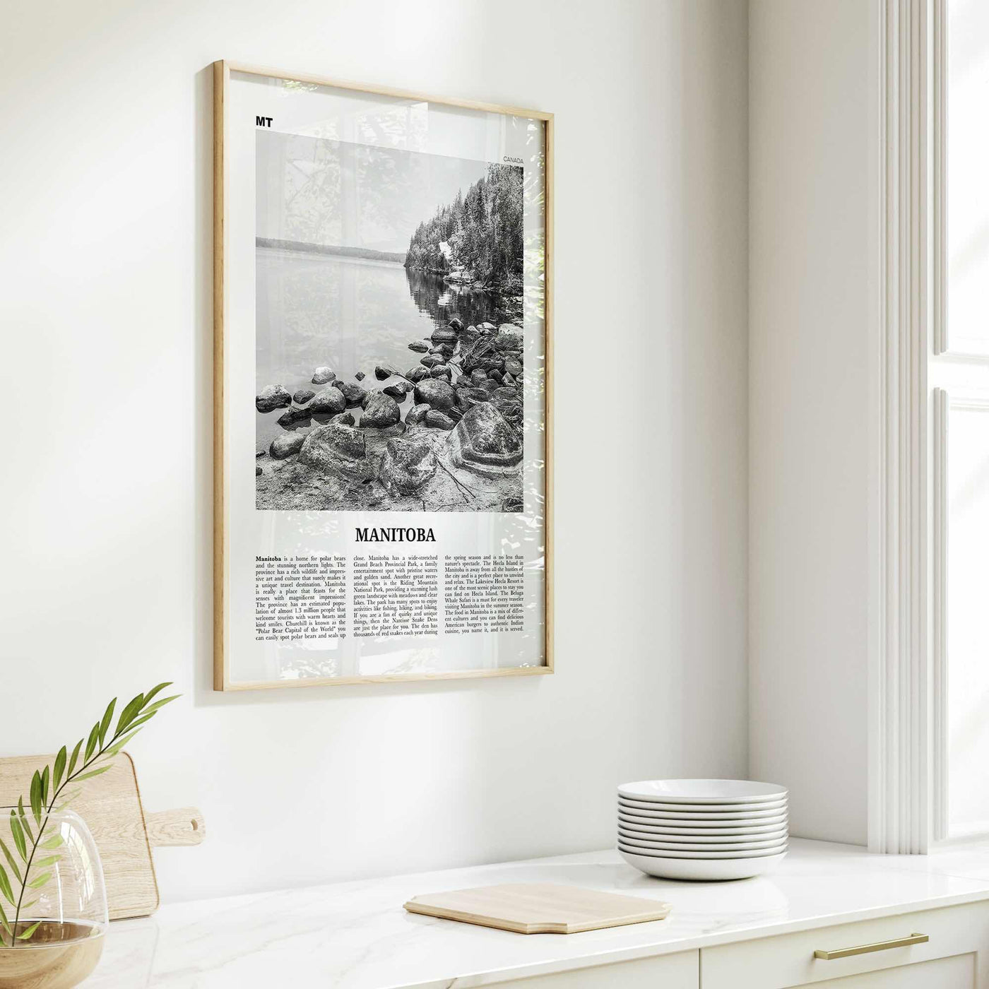 Manitoba Print Black and White, Manitoba Wall Art, Manitoba Poster, Manitoba Photo, Manitoba Wall Décor, Winnipeg, Canada, Hudson Bay