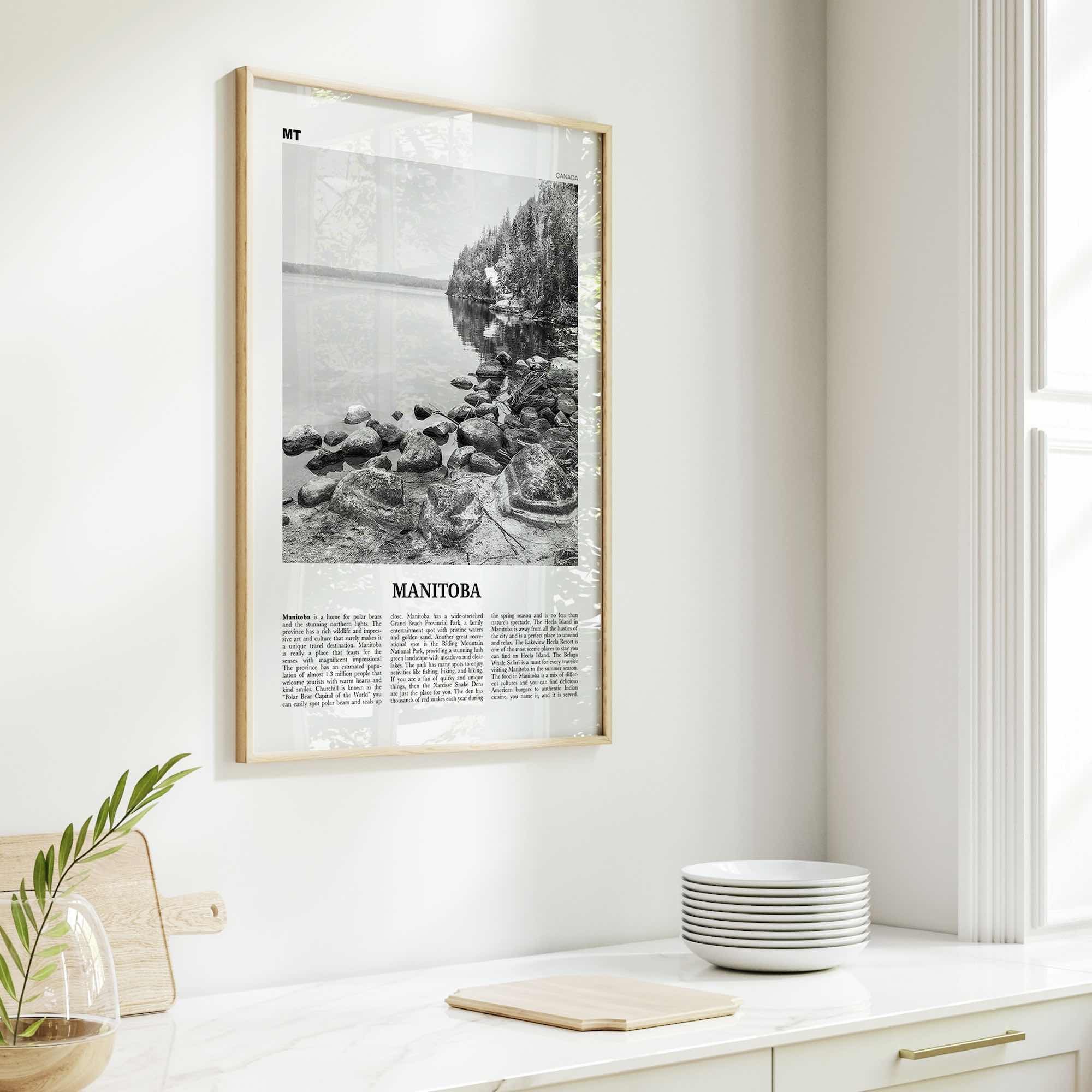 Manitoba Print Black and White, Manitoba Wall Art, Manitoba Poster, Manitoba Photo, Manitoba Wall Décor, Winnipeg, Canada, Hudson Bay