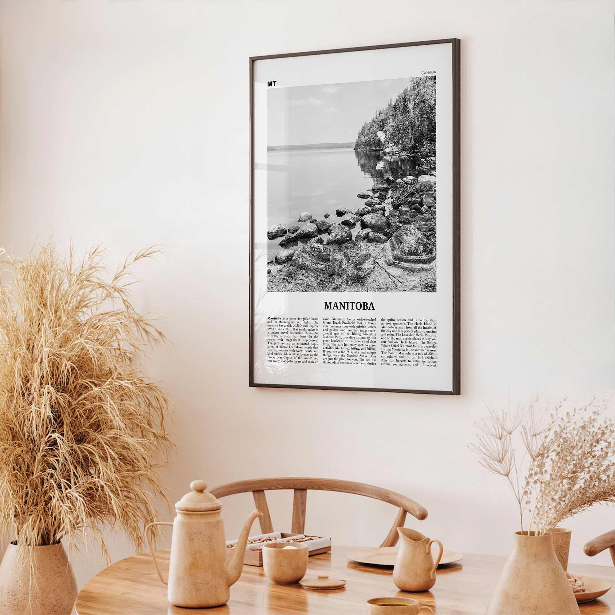 Manitoba Print Black and White, Manitoba Wall Art, Manitoba Poster, Manitoba Photo, Manitoba Wall Décor, Winnipeg, Canada, Hudson Bay